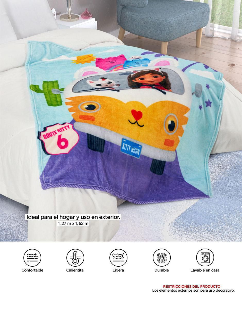 Cobertor Gabby's Dollhouse estampado infantil 6