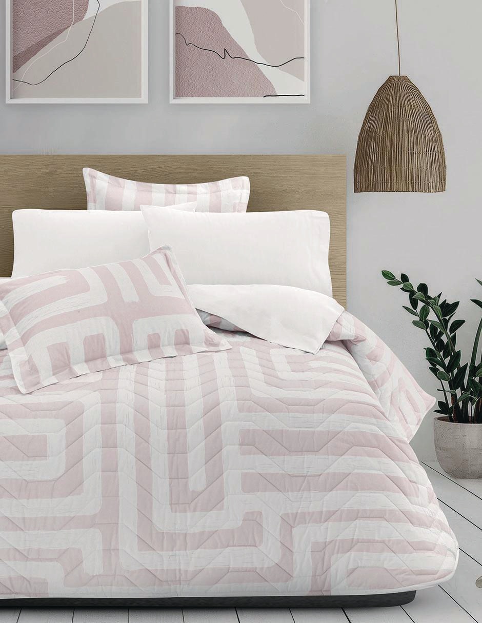 Set de colcha Pisani Rosa