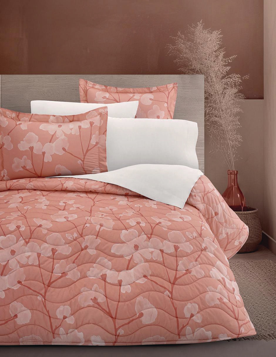Set de colcha Cindel Coral