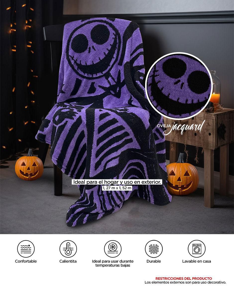 Cobertor Jack Skellington frazada oveja jacquard 7