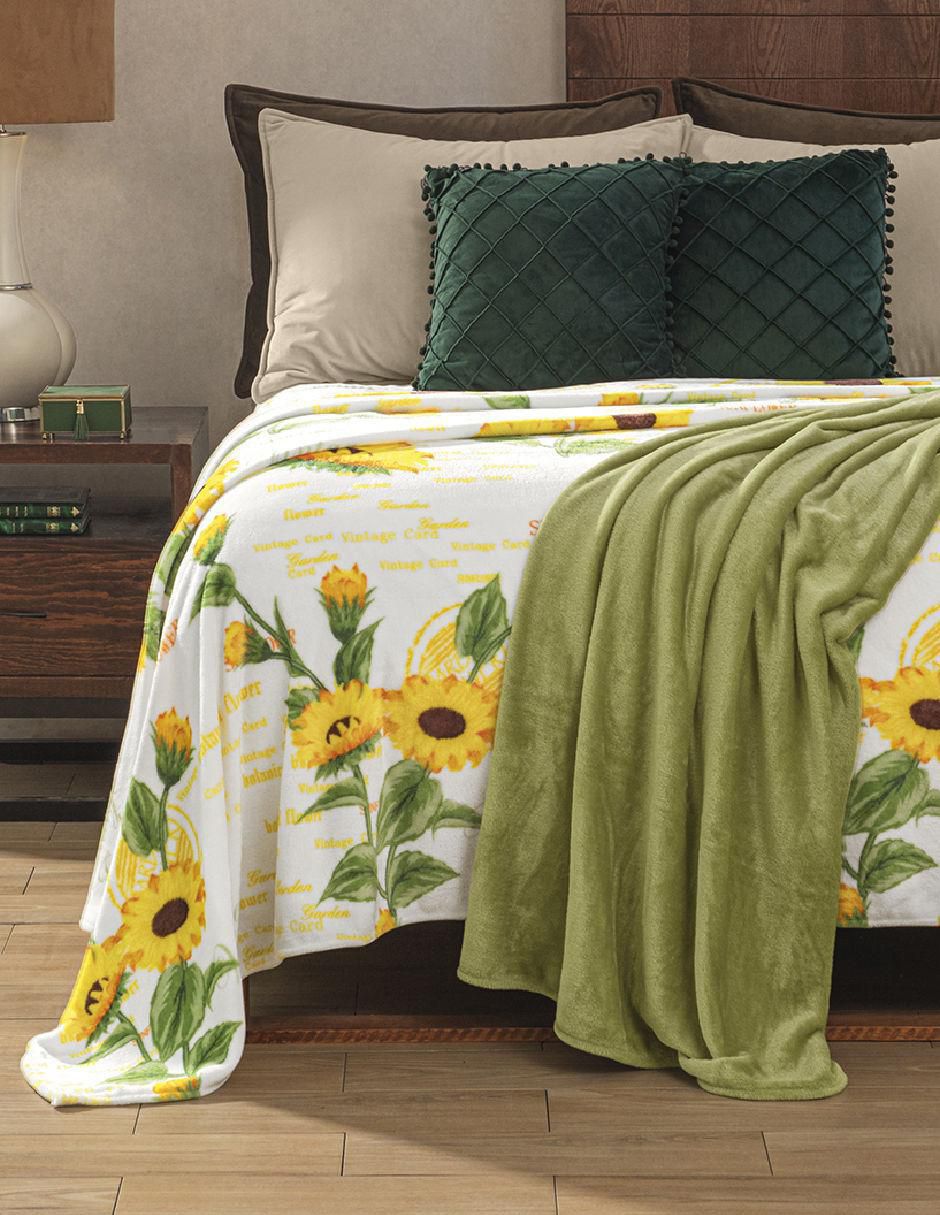 Cobertor estampado floral