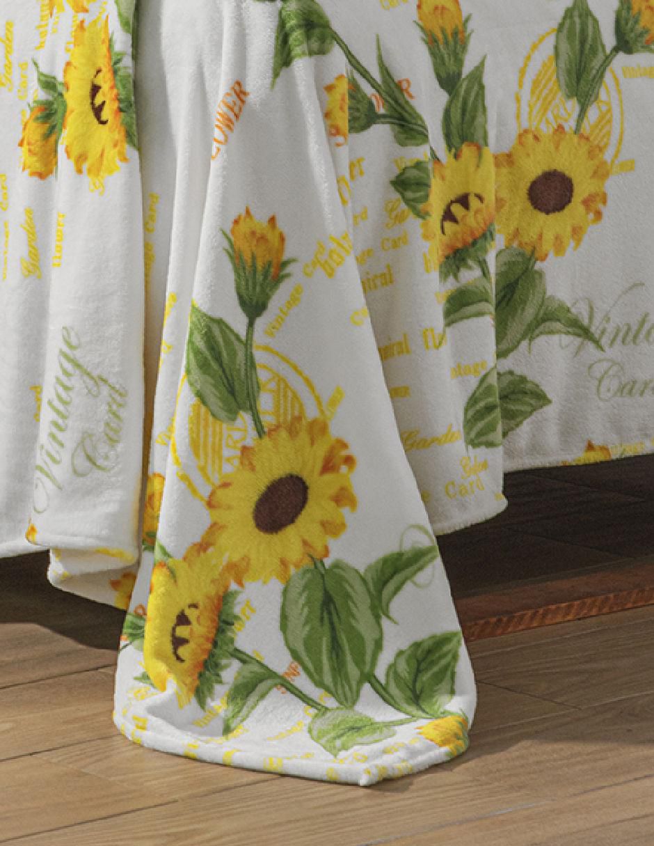 Cobertor estampado floral