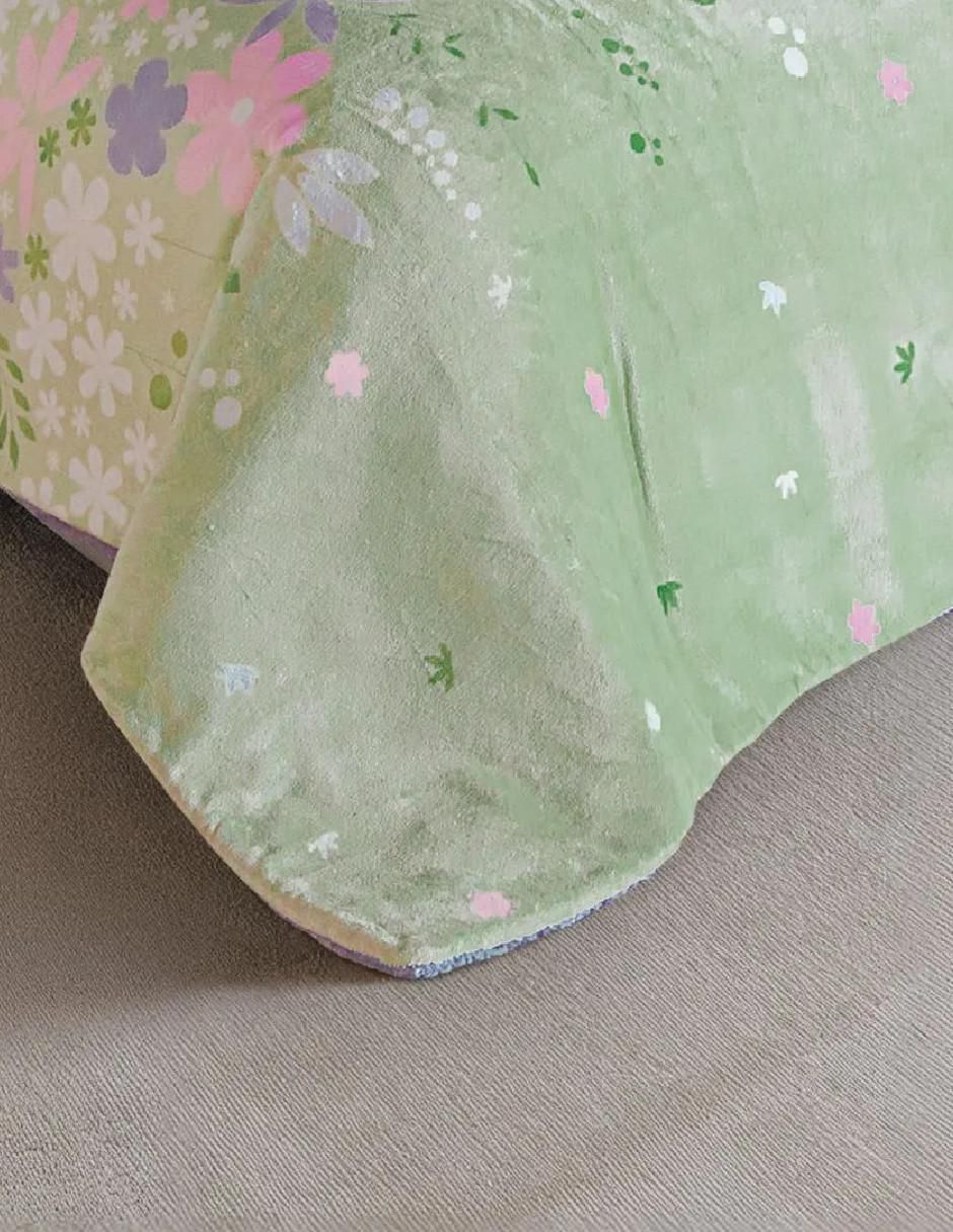 Cobertor flora luxpuff lluvia floral