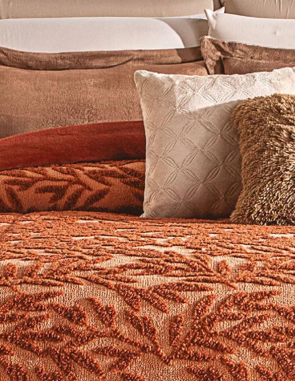 Cobertor luxs texturized ocre