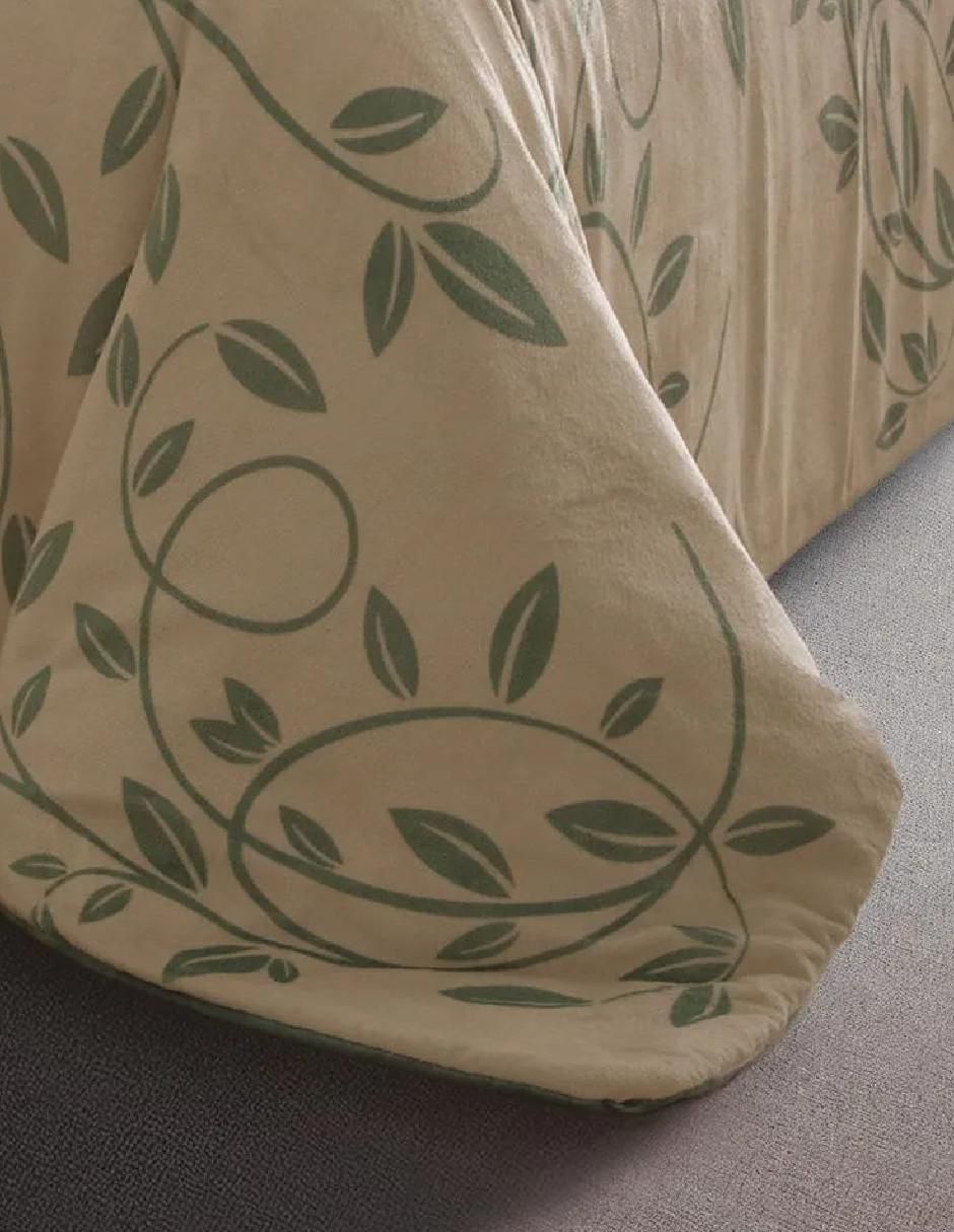 Cobertor leaves fest estampado floral