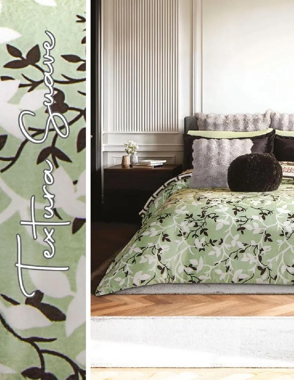 Cobertor cálido enredo estampado floral