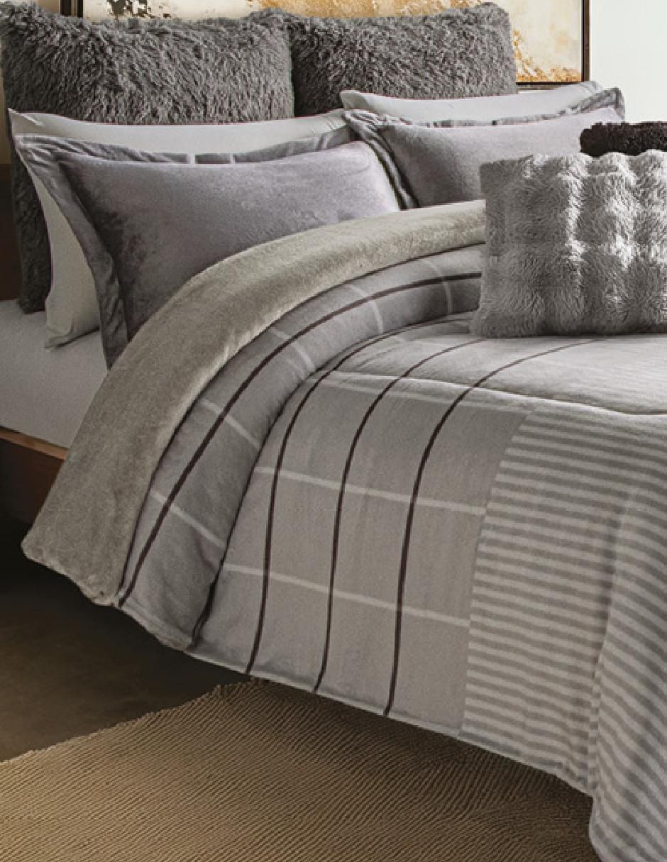 Cobertor luxs gray shadow