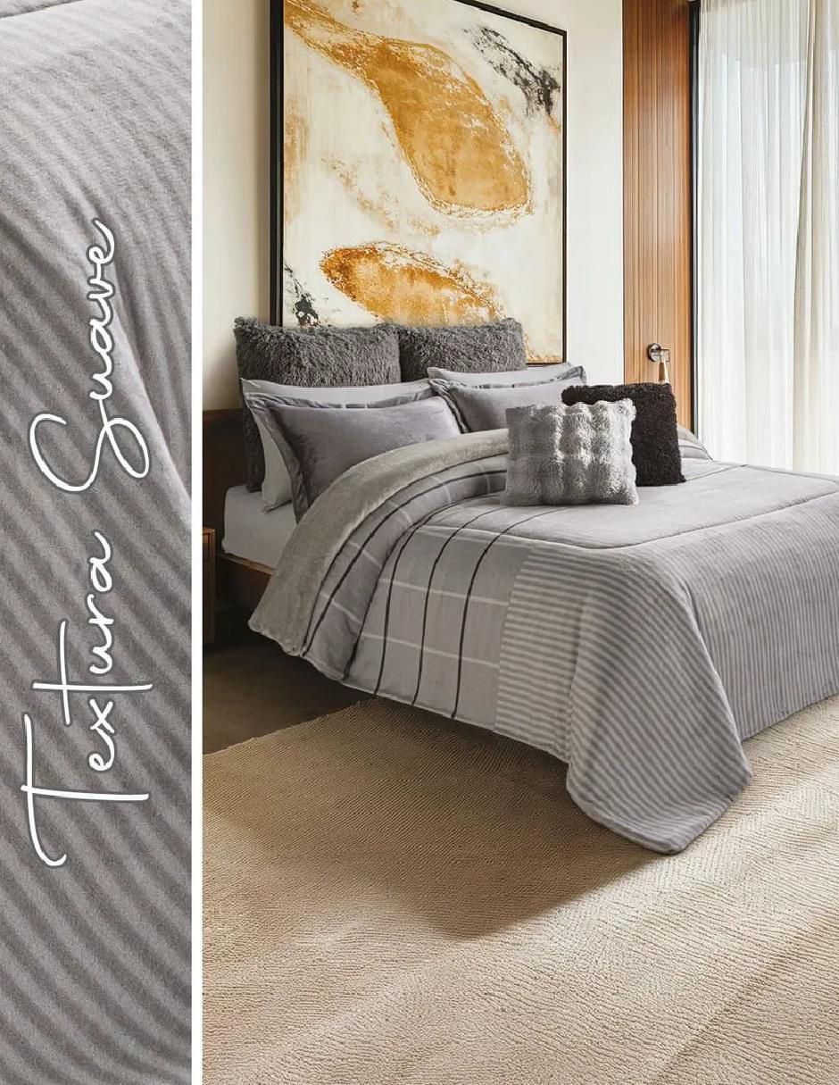 Cobertor luxs gray shadow