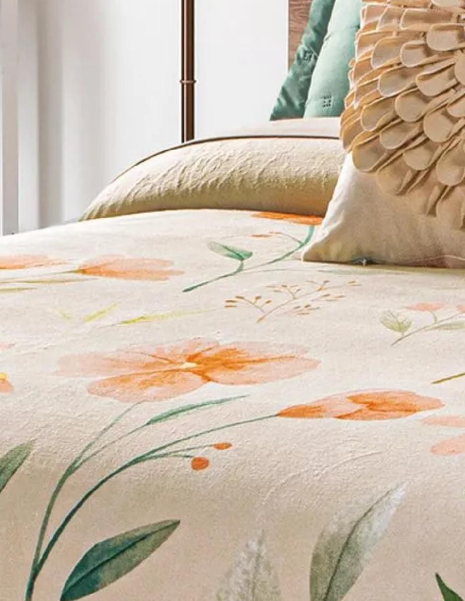 Cobertor estampado floral