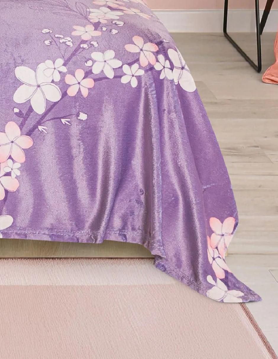 Cobertor estampado floral