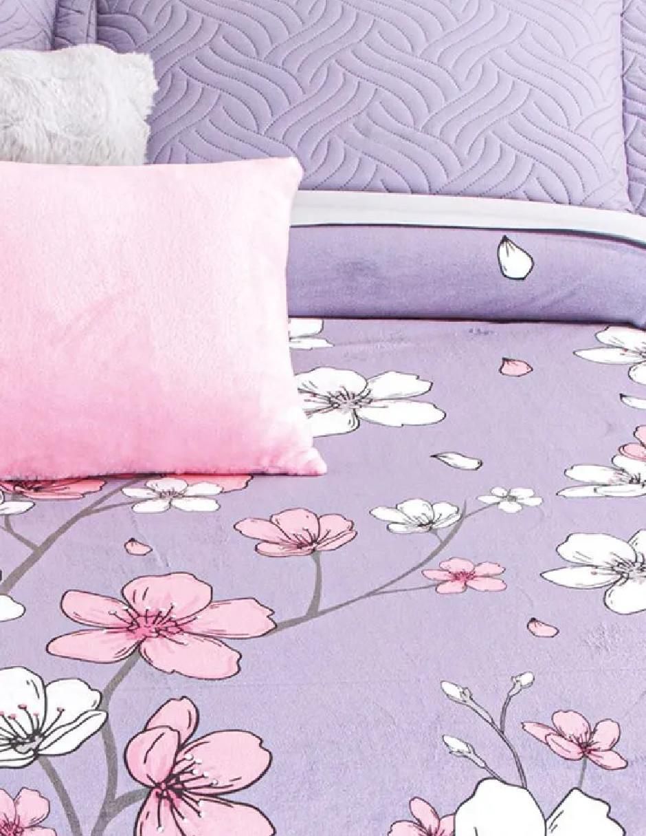 Cobertor estampado floral