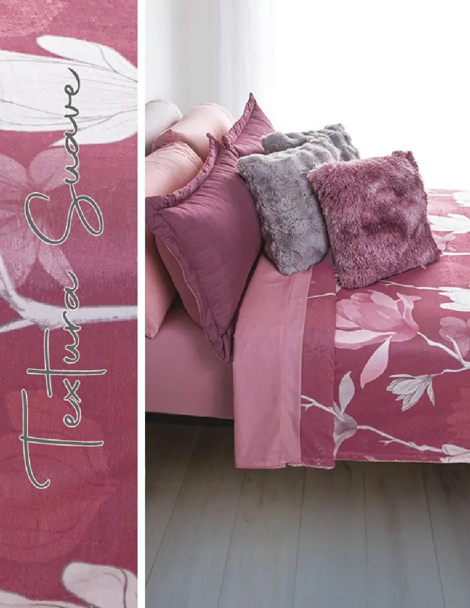 Cobertor estampado floral
