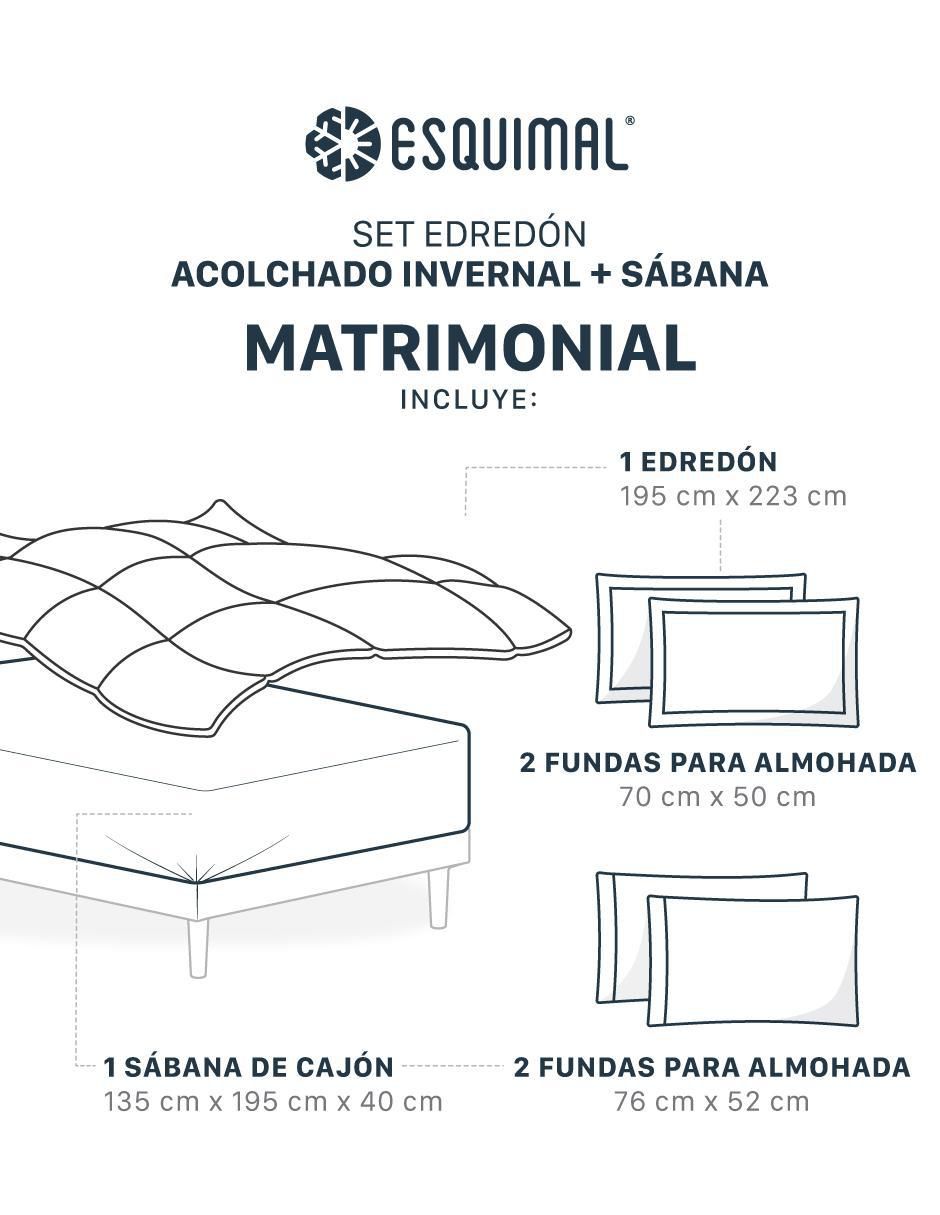 Set edredón esquimal invernal + sabana no aplica