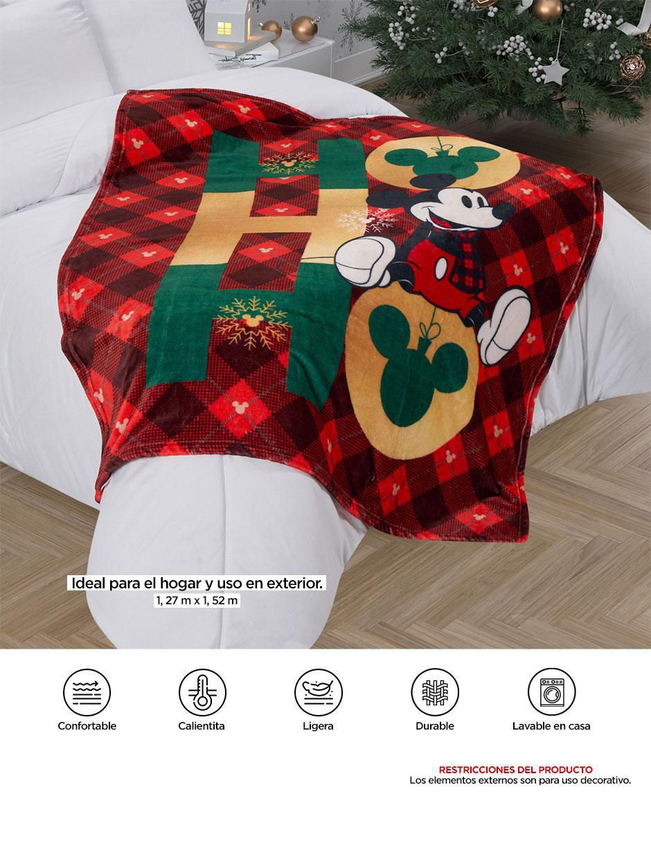 Cobertor Mickey Frazada Copo Navidad estampado infantil 7