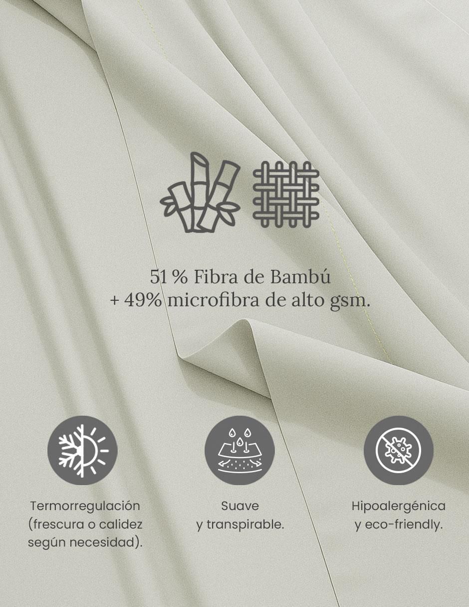 Juego de sábanas de bambú 2500 hilos Smart Bamboo