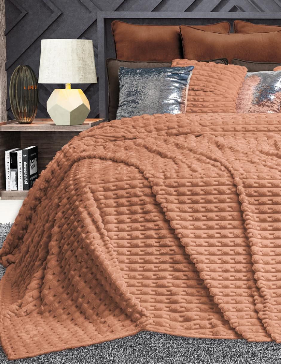 Cobertor Ocre estampado geométrico Cobertor Ocre estampado geométrico