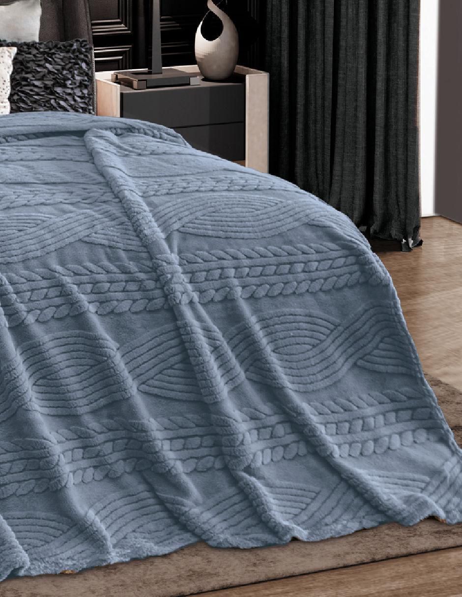 Cobertor San Marcos Cardigan estampado texturizado 3
