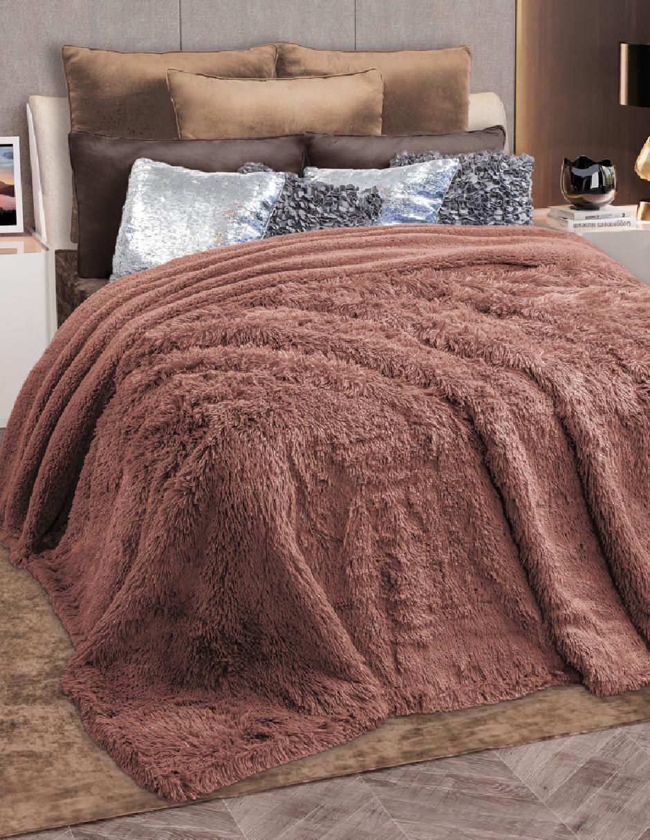 Cobertor Mocha Mousse estampado texturizado Cobertor Mocha Mousse estampado texturizado