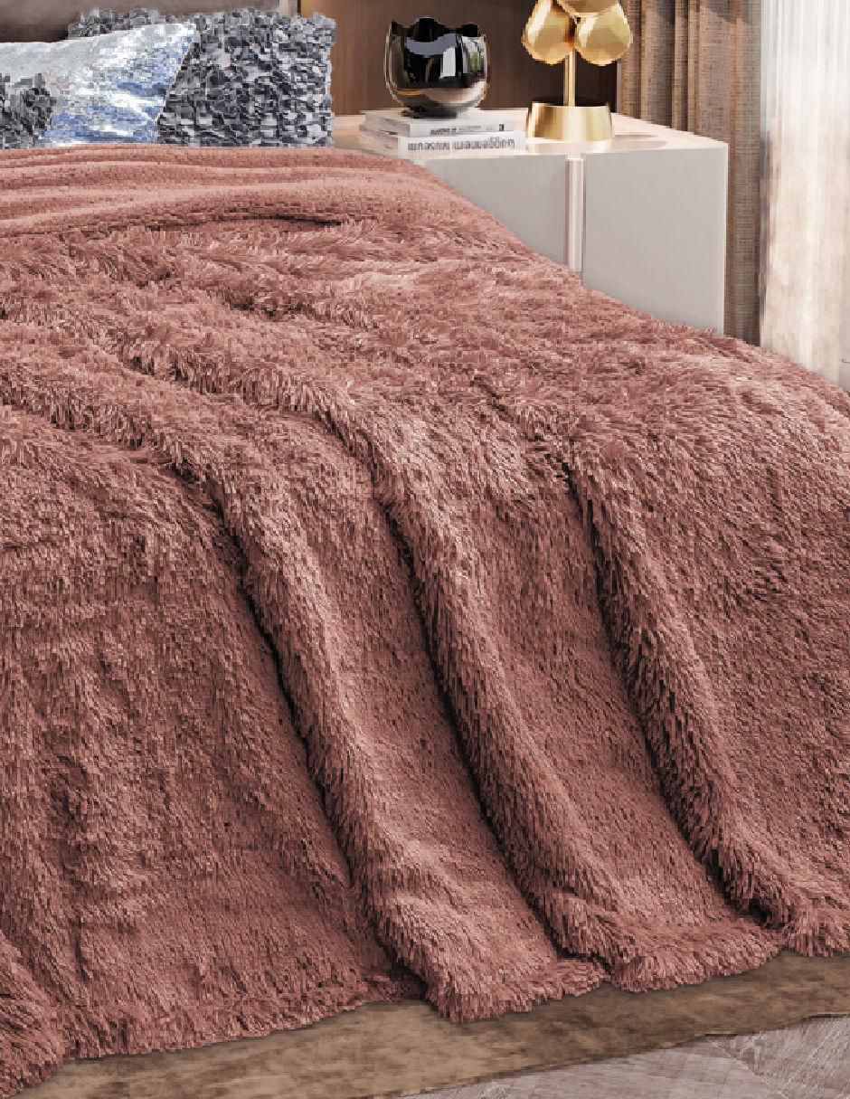 Cobertor Mocha Mousse estampado texturizado 3