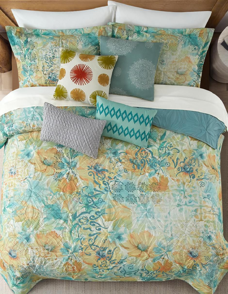 Set de colcha Ultraligera jardin bleu 2
