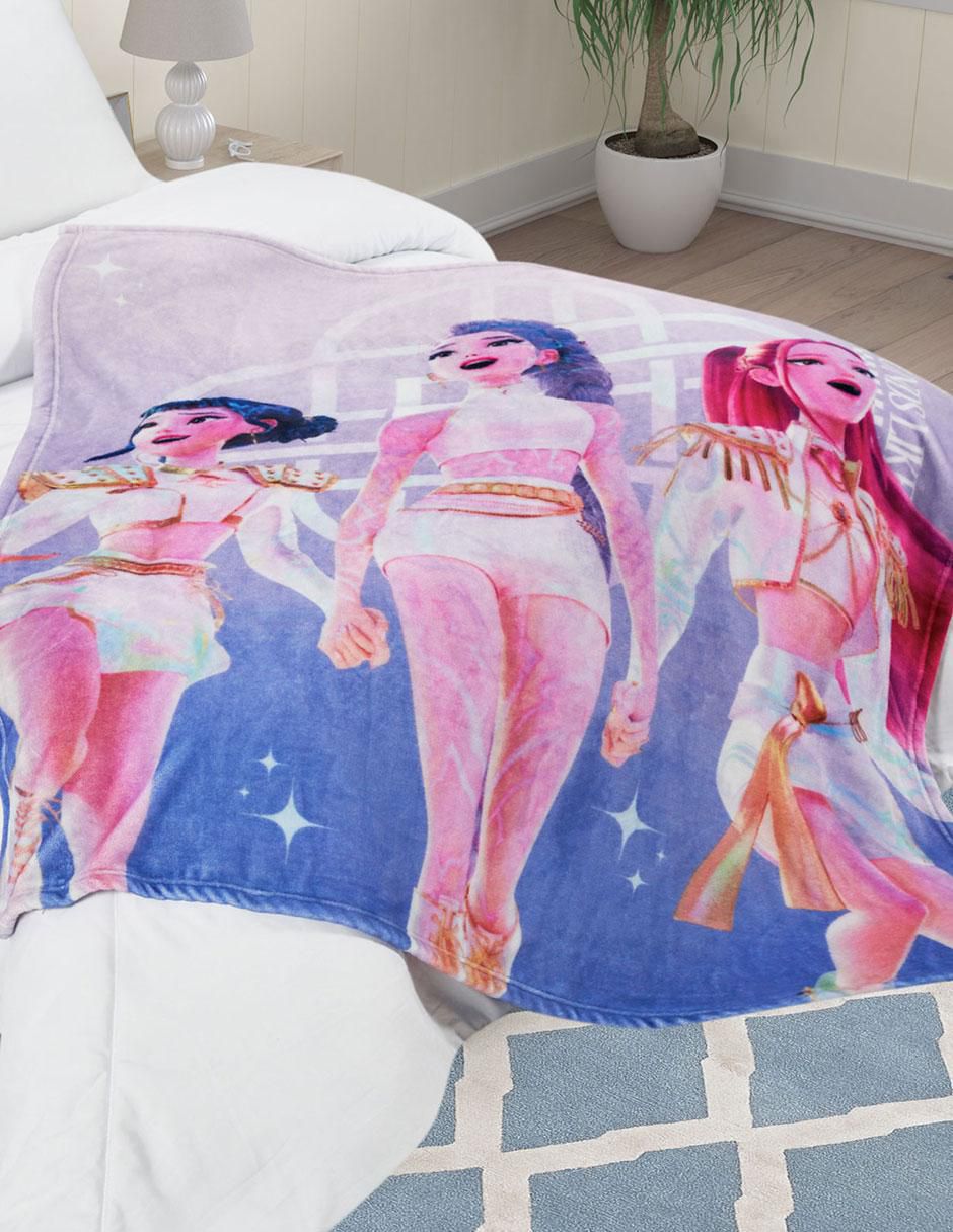 Cobertor Guerreras K-Pop Voice estampado infantil 2