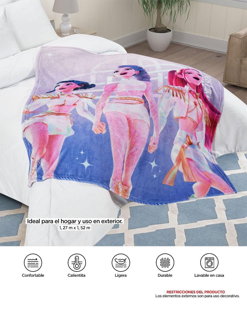 Cobertor Guerreras K-Pop Voice estampado infantil 7