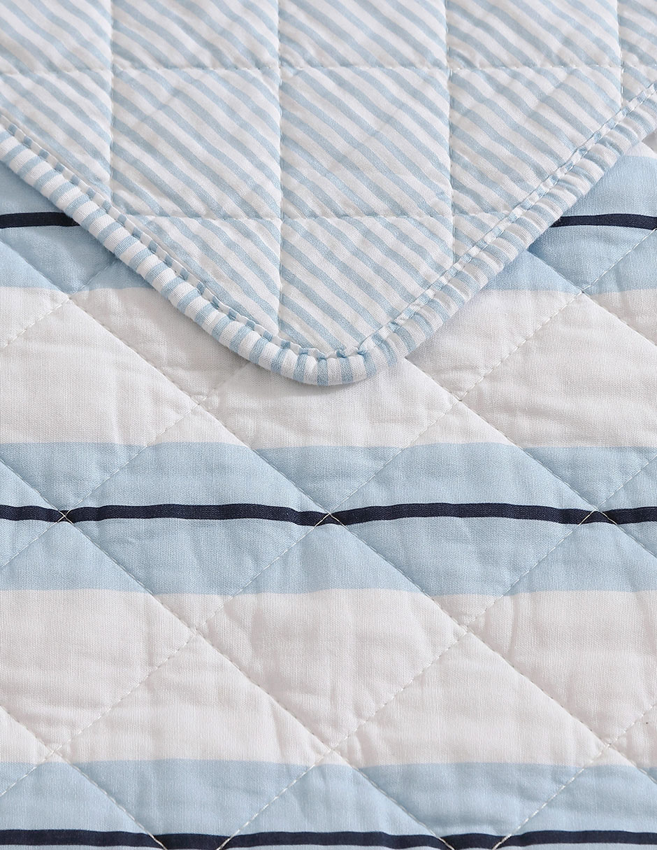 Set de colcha tim stripe sea hydrangea 4