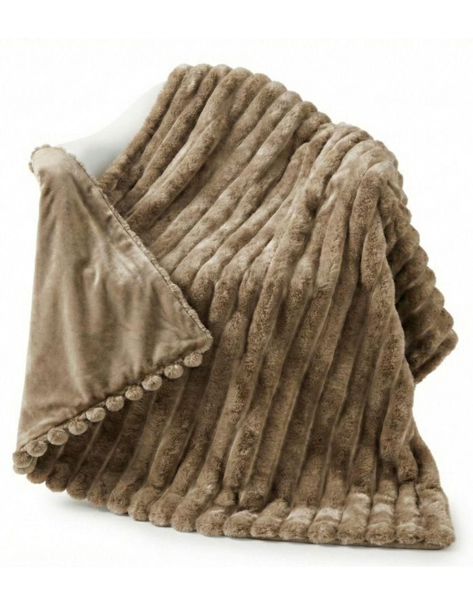 Frazada clásica "de" "tejido" suave saffron looms luxe throw channel no aplica "para" unisex