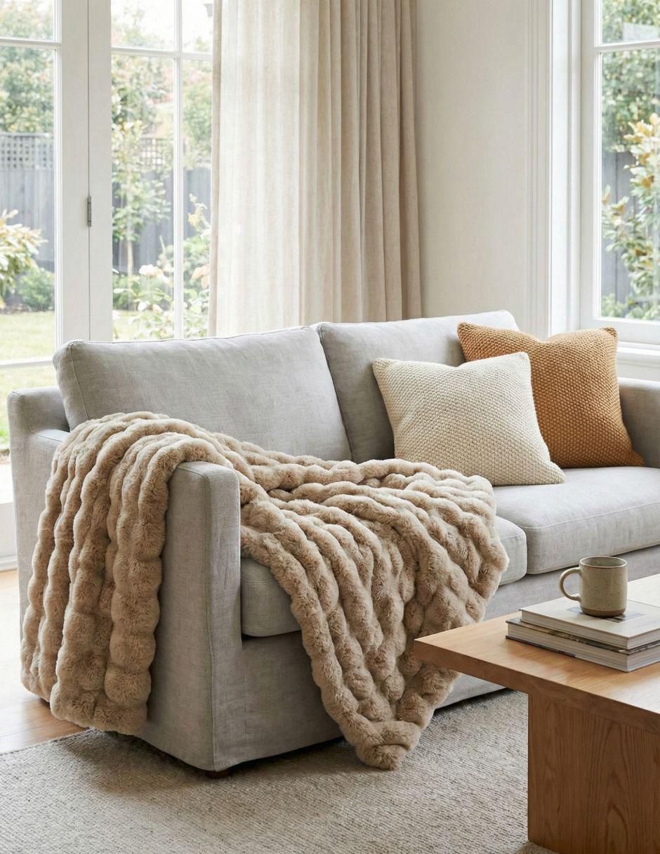 Frazada de tejido suave Luxe Throw Bubble 3