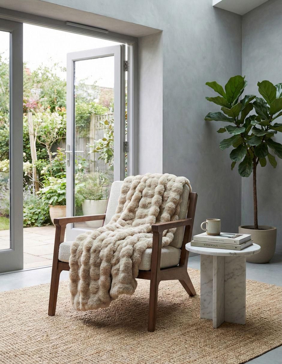 Frazada de tejido suave Luxe Throw Bubble 4