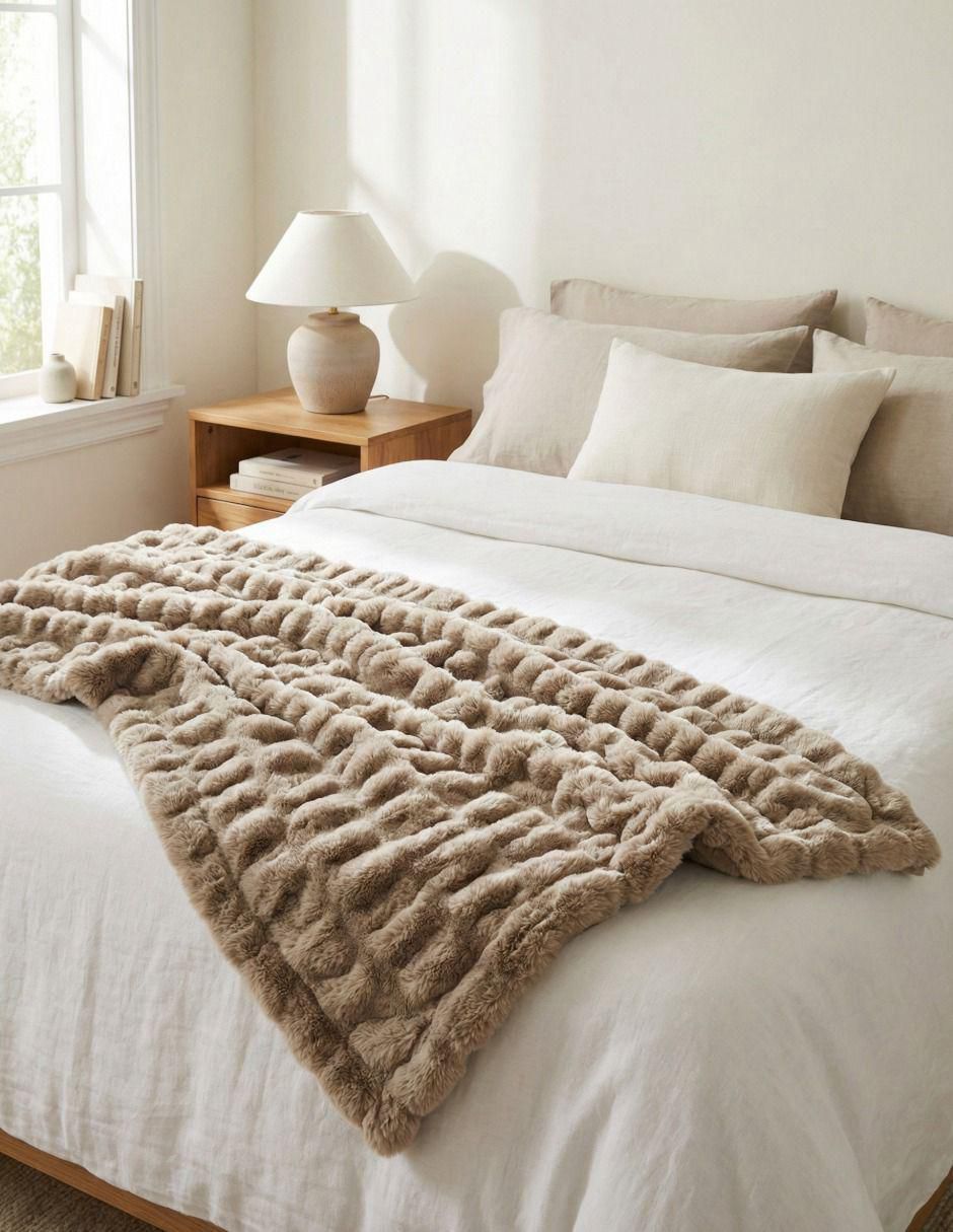 Frazada de tejido suave Luxe Throw Bubble 6