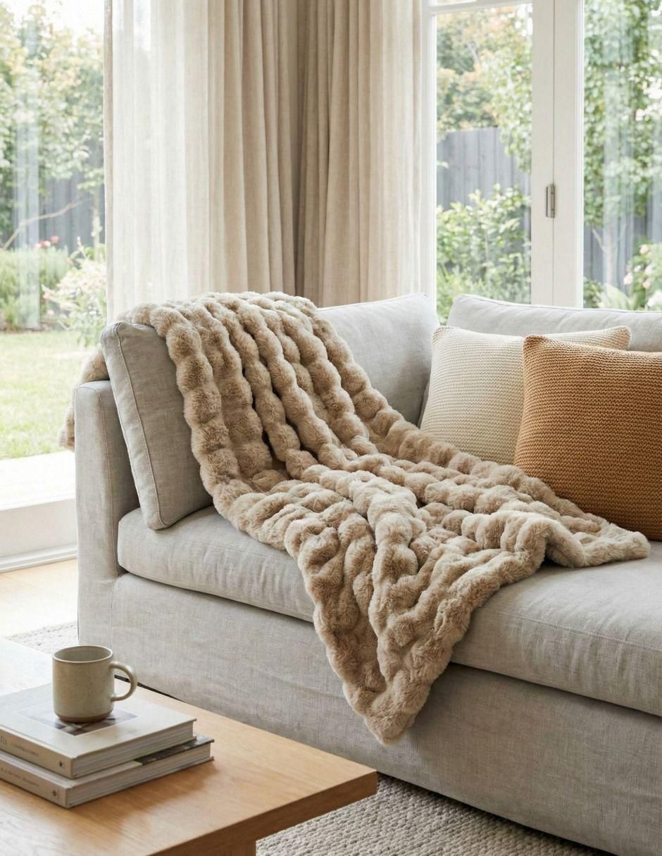 Frazada de tejido suave Luxe Throw Bubble 8