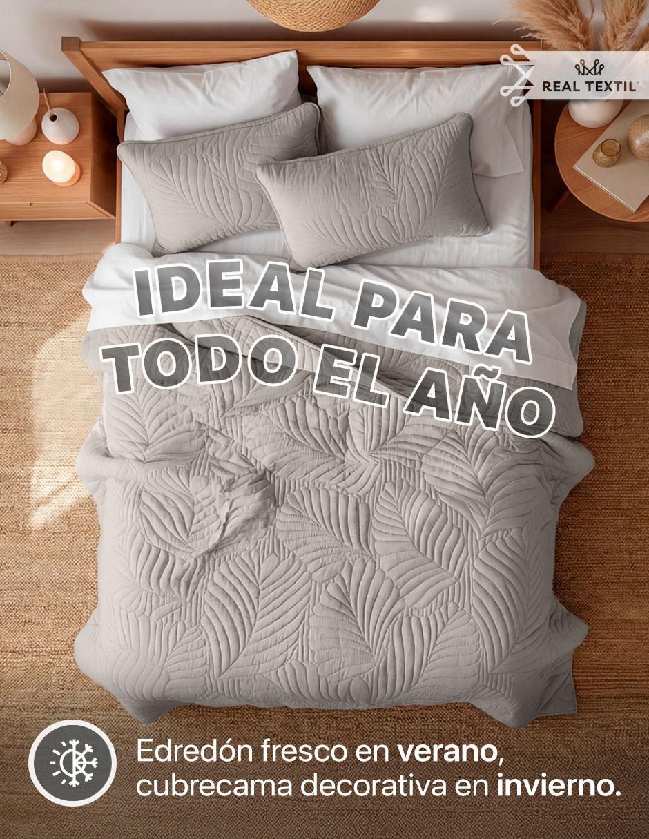 Set edredón real textil pinsonic doble vista no aplica