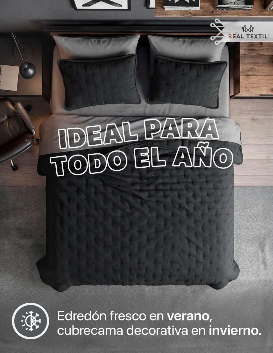 Set edredón real textil pinsonic doble vista no aplica