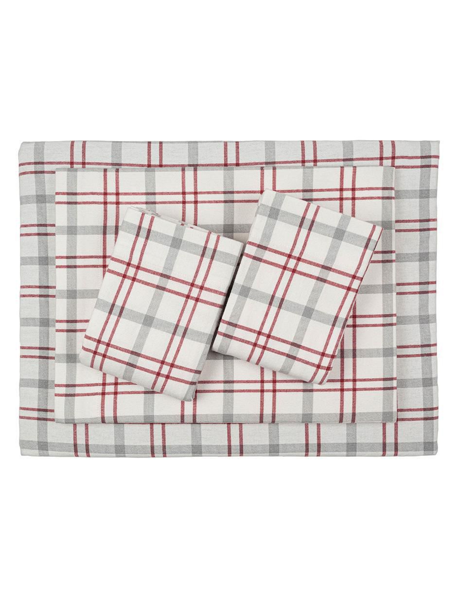 Juego de sábanas de franela 80 hilos portage plaid 3